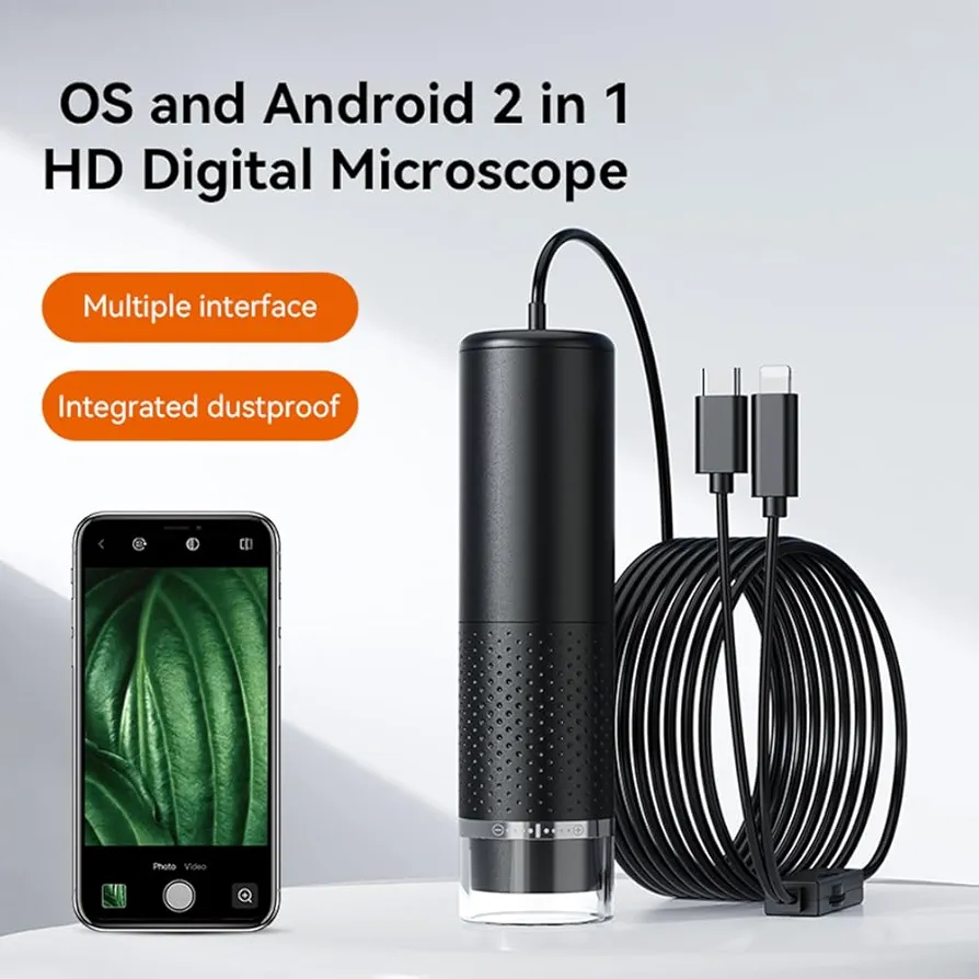 میکروسکوپ کوچک برای آیفون و اندروید 2K بزرگ نمای 1600برابر
