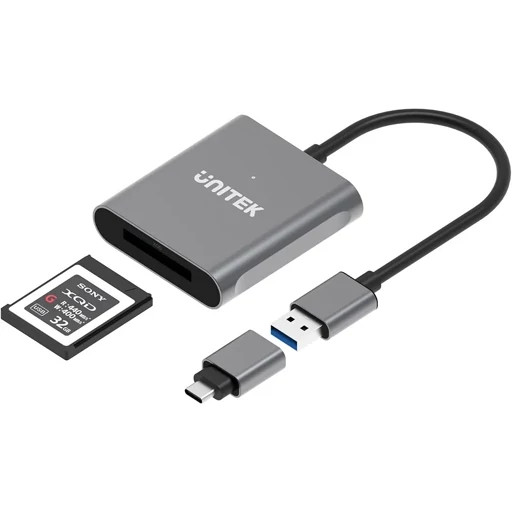 کارت خوان XQD، مبدل کارت حافظه یونیتک Unitek USB 3.1 Type A به XQDسازگار با کارت حافظه سونی، لکسار و نیکون