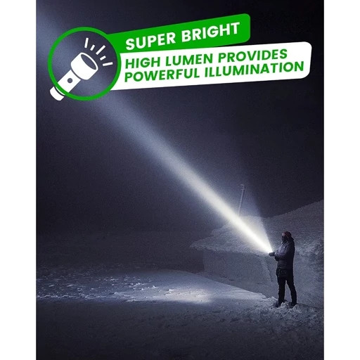 چراغ قوه LED فوق العاده روشن Maxesla XHP70 با نور جانبی COB فوکوس قابل تنظیم 3+4حالته باتری قابل شارژUSB 3000میلی آمپر