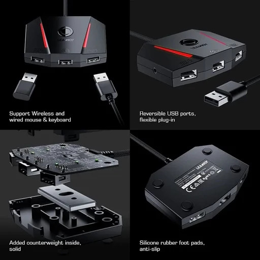 آداپتور کنسول چند پلتفرمی GameSir VX2 AimBoxسازگار با ایکس باکس وان پلی استیشن 4/5