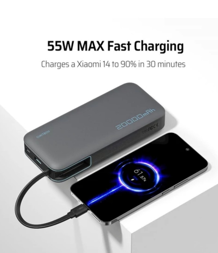 پاوربانکCUKTECH CP26، 20000 میلی آمپر ساعت 55 وات