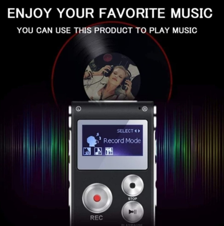 ضبط کننده صدا دیجیتال 64گیگ با قابلیت پخش MP3برندAomago
