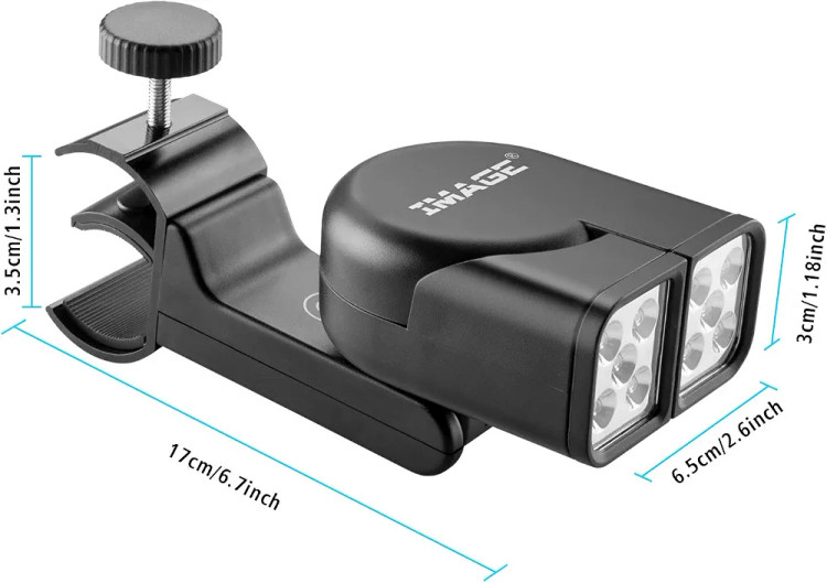 چراغ کباب پزIMAGE چراغ باربیکیو LED10 فوق العاده روشن چرخش 360 درجه، دسته قابل تنظیم باطری خور
