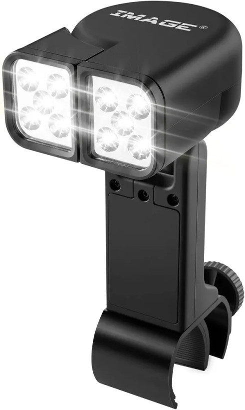 چراغ کباب پزIMAGE چراغ باربیکیو LED10 فوق العاده روشن چرخش 360 درجه، دسته قابل تنظیم باطری خور