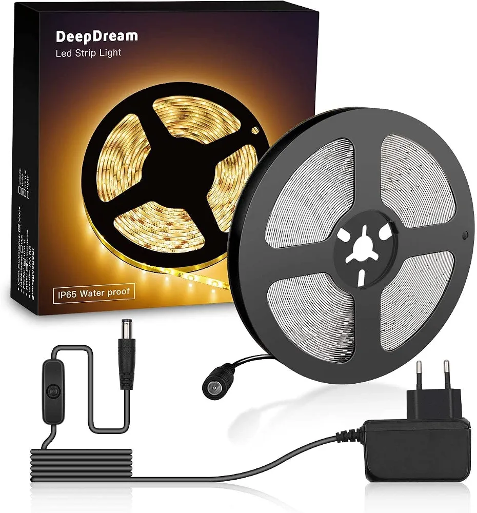 ریسه نوری 5متری سفید گرم 3000کلوین ضدآب 1500لومن برندDeepDreamمدلD2818