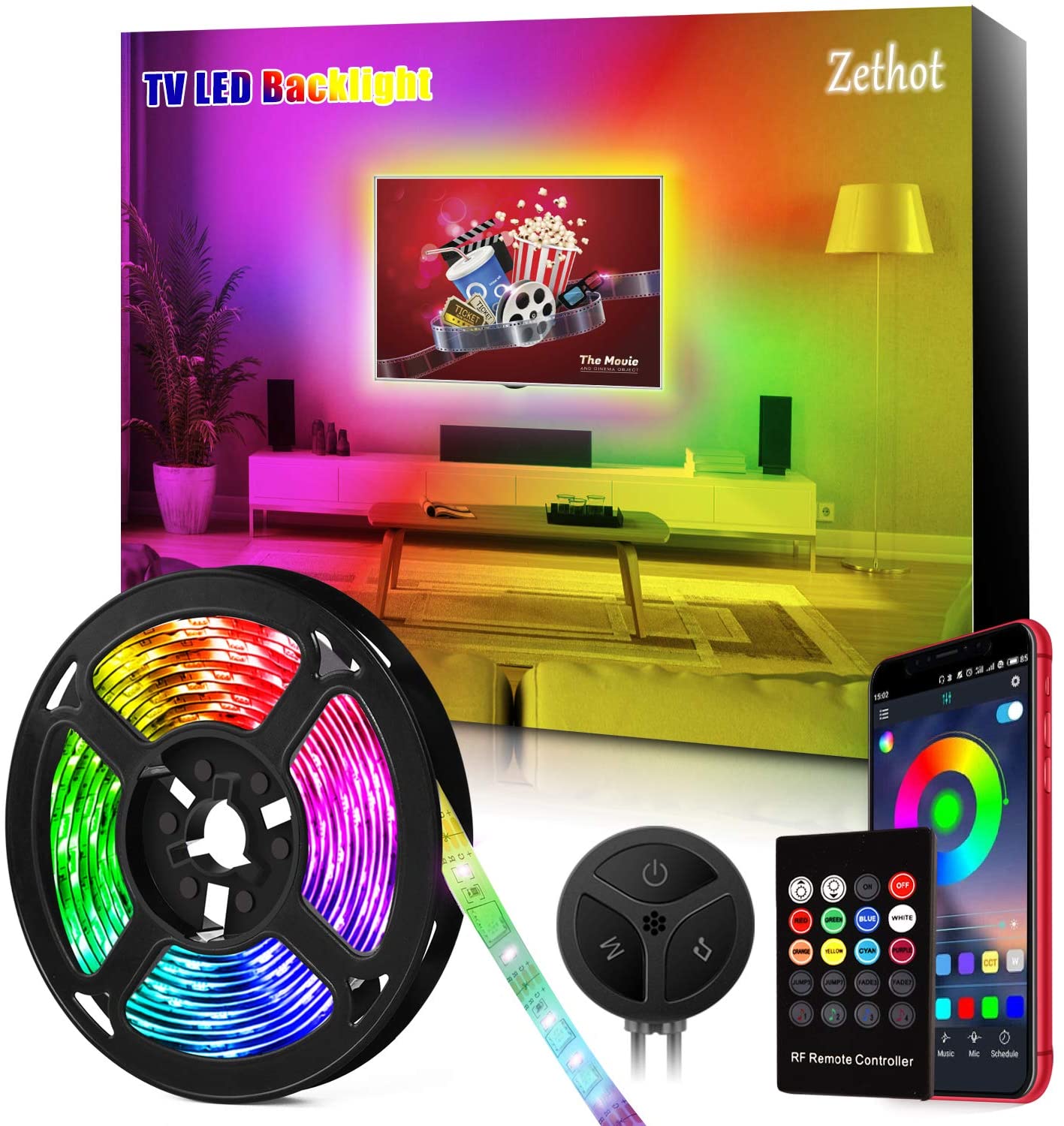 ریسه USB Mood برای تلویزیون برای رفع خستگی چشم 3.5متری برند Zetlot