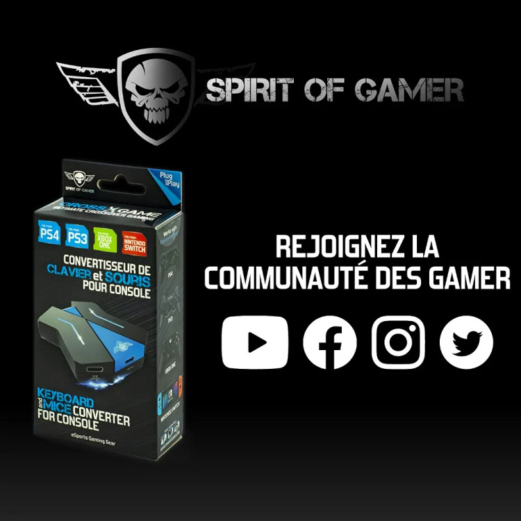 آداپتور موس و کیبورد SPIRIT OF GAMER مناسبPS4/PS3/XBOX ONE