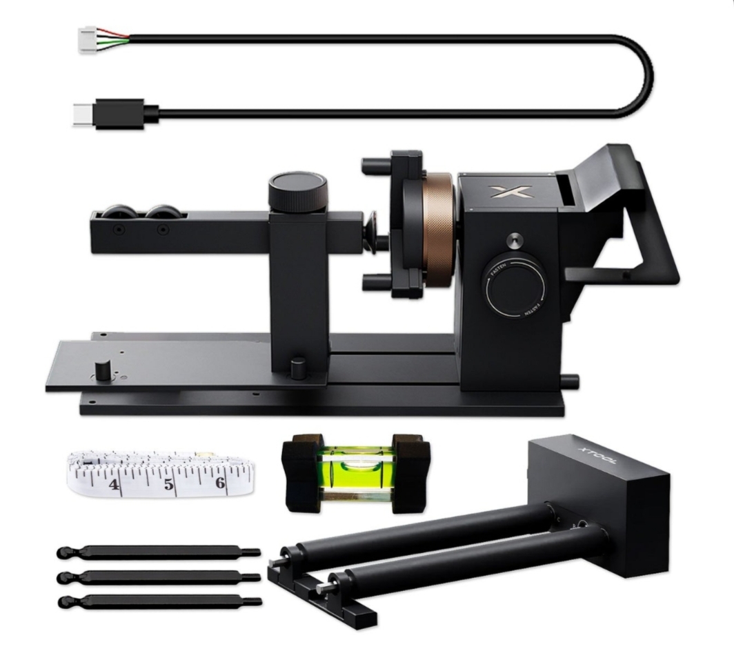 ماژول روتاری هوشمند xTool RA3 برای دستگاه حکاکی لیزری F2، F2 Ultra و F1 Ultra، سیستم MagSwap با نقشه‌برداری LiDAR و تراز خودکار 360 درجه xTool RA3 World's First Smart MagSwap Rotary for xTool F2 Ultra, F1 Ultra, F2 Laser Engraver, 360° LiDAR Mapping Alignment, Intelligent Rotary that Masters Engraving on Rings, Tumblers & Ornaments