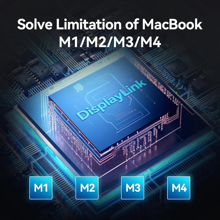 داک استیشن DisplayLink یازده در یک VENTION، سه مانیتور با پورت USB 3.2 A/C برای مکبوک/دل/اچپی، داک لپتاپ USB C، مانیتور دوگانه، خروجی HDMI، خروجی DP، خروجی PD با توان 100 وات، RJ45، کارت SD/TF با کابل USB-C