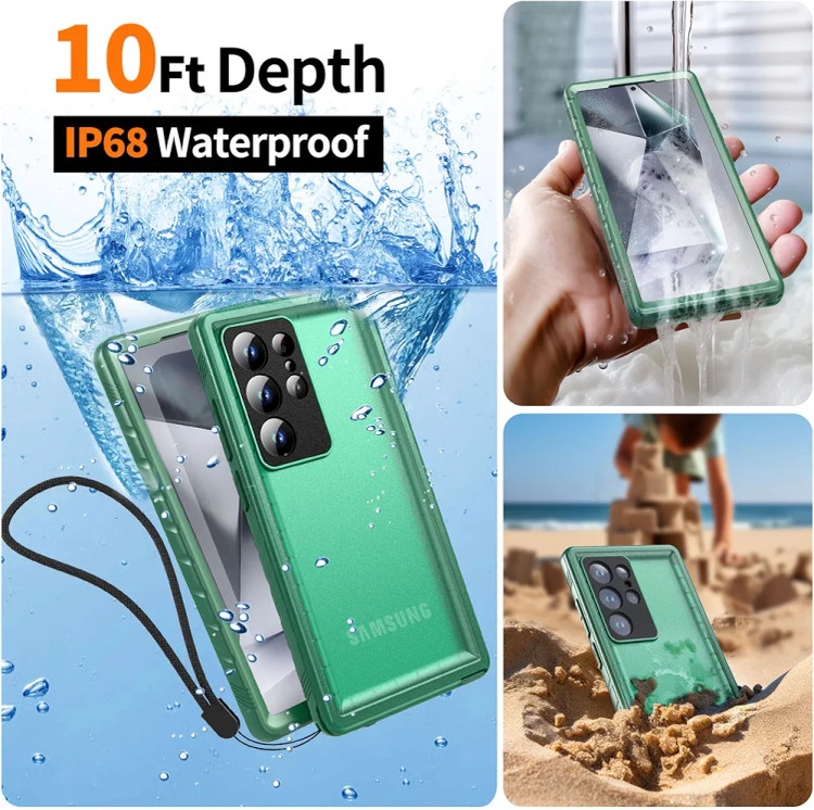 قاب نظامی ضد آب 360 درجه Cozycase TOP برای سامسونگ گلکسی S24 اولترا دارای محافظ دوربین صفحه نمایش HD، محافظ قوی ضد ضربه، ضد آب و گرد و غبار