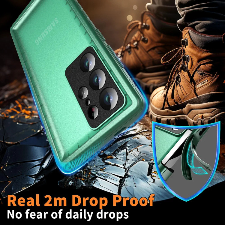 قاب نظامی ضد آب 360 درجه Cozycase TOP برای سامسونگ گلکسی S24 اولترا دارای محافظ دوربین صفحه نمایش HD، محافظ قوی ضد ضربه، ضد آب و گرد و غبار