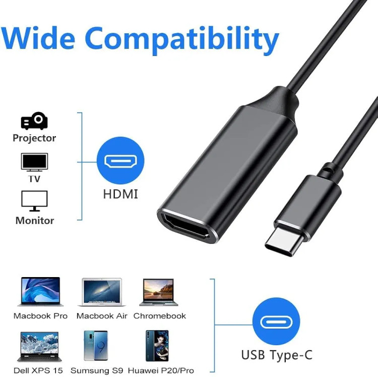 مبدل USB-C به HDMI برندHOPLAZAمدل 4K30Hz,HC-01N
