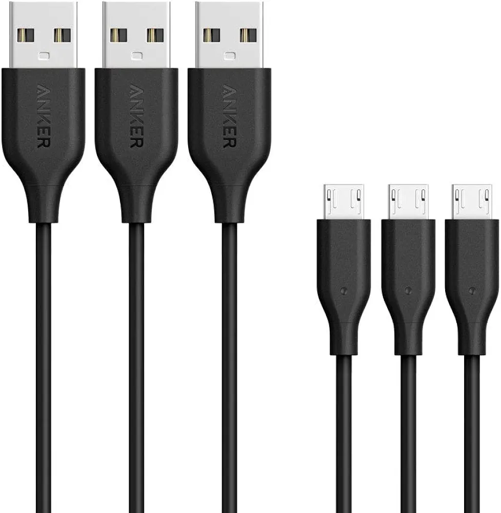 کابل شارژر Micro USB , Usb پک 3تای Anker