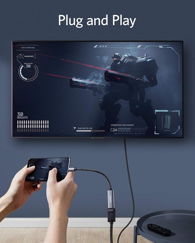 کابل تبدیل USB-C بهDisplayPort 4K@60HzبرندANKERمدلA8315