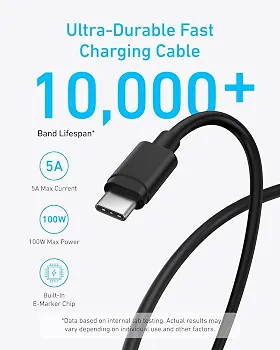 شارژر دیواری 45W انکر به همراه کابل 1.5متری USB-C مدل A2653