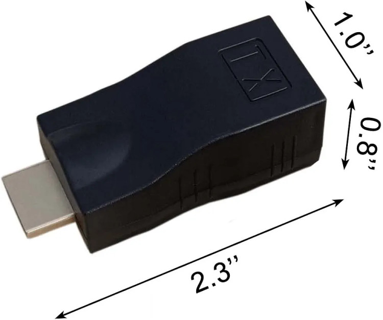 اکستندر HDMI تا 30 متر، آداپتور HDMI برای کابل Cat 5e/6، پشتیبانی از 1080P و 4K