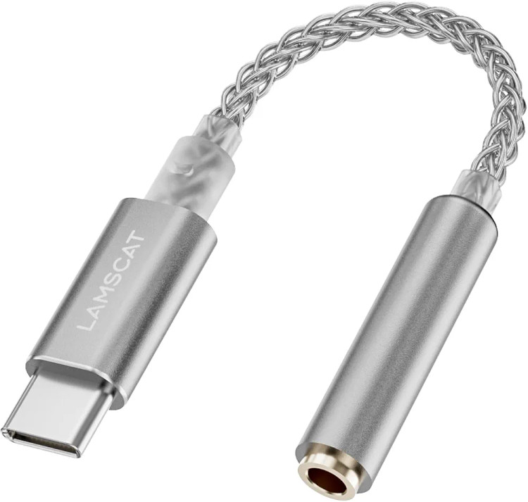 تبدیل حرفه ای USB Cبه جک 3.5میلی متری برندLAMSCAT