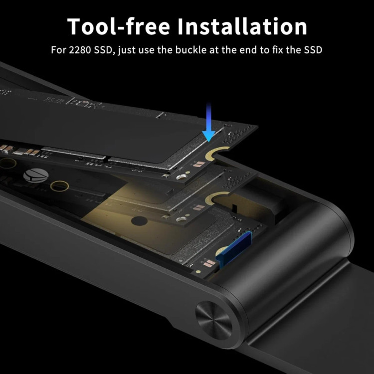 محفظه SSD FIDECO M210 M.2 NVMe – USB 3.2 Gen 2 10Gbps، قاب آلومینیومی SSD