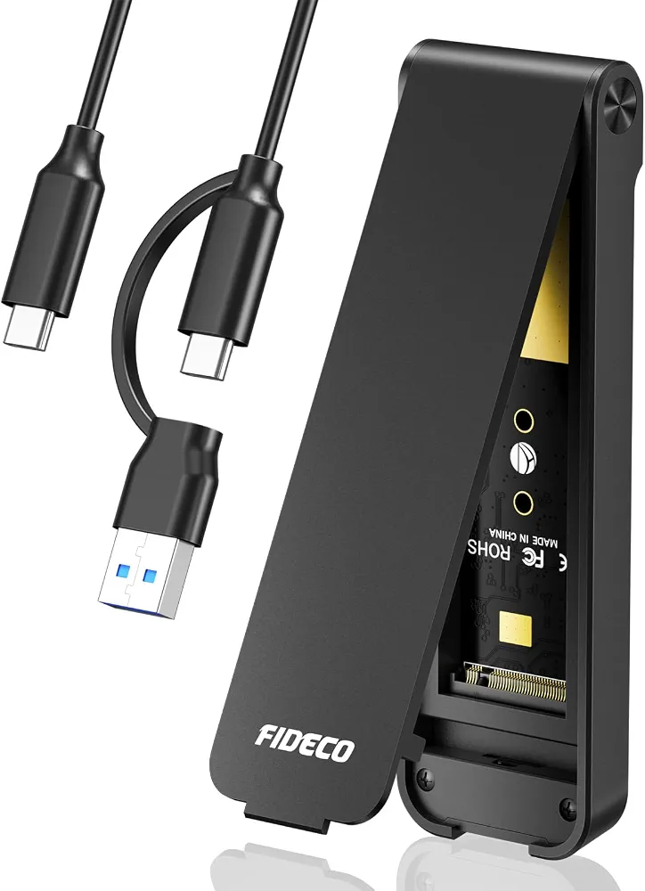 محفظه SSD FIDECO M210 M.2 NVMe – USB 3.2 Gen 2 10Gbps، قاب آلومینیومی SSD