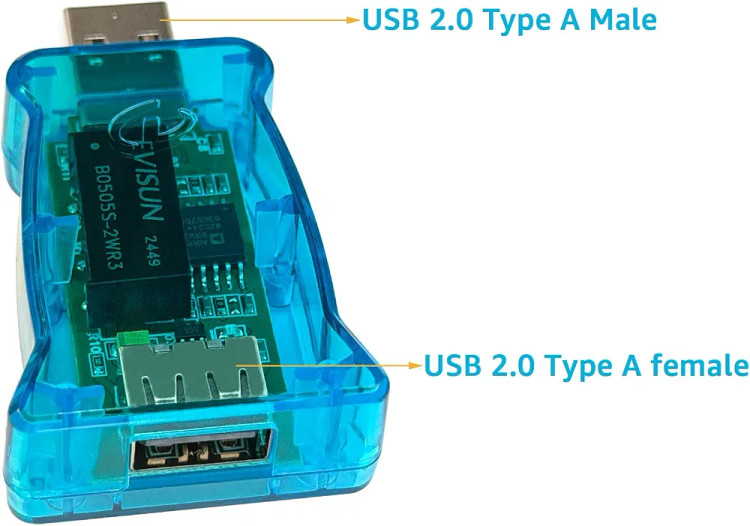 ایزولاتور USB مدل SH-G01A ساخت شرکت DSD TECH با تراشه ADUM3160 به طول 12 متر