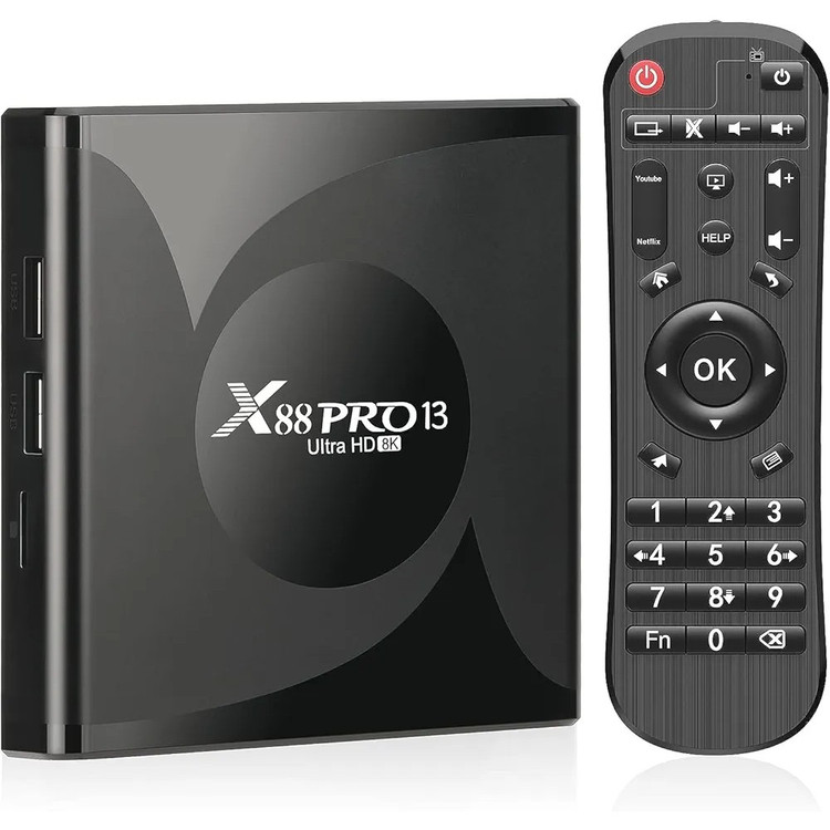 اندروید باکس 8KمدلXX88Pro13Ultra 64گیگ وای فای 6 بلوتوث 5