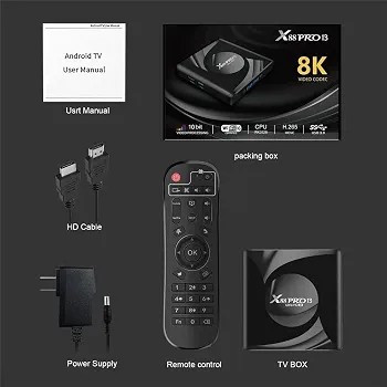 اندروید باکس 8KمدلXX88Pro13Ultra 64گیگ وای فای 6 بلوتوث 5