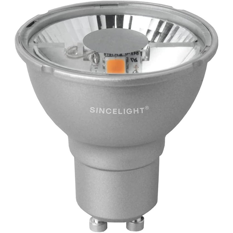 لامپ بازتابنده LED SINCELIGHT GU10 نسخه حرفه ای5وات 300 لومن 30 وات سفید خنک 6000 کلوین 6عددی
