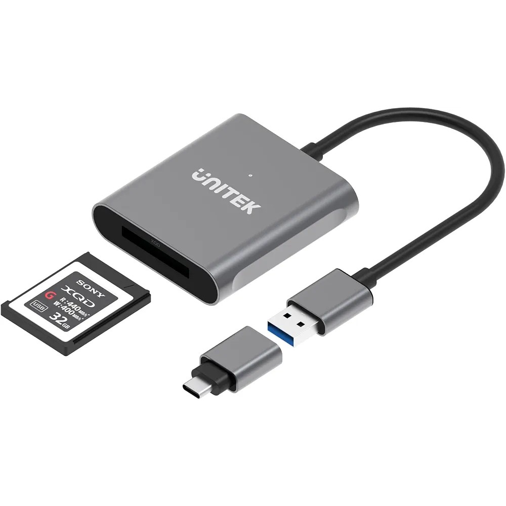 کارت خوان XQD، مبدل کارت حافظه یونیتک Unitek USB 3.1 Type A به XQDسازگار با کارت حافظه سونی، لکسار و نیکون