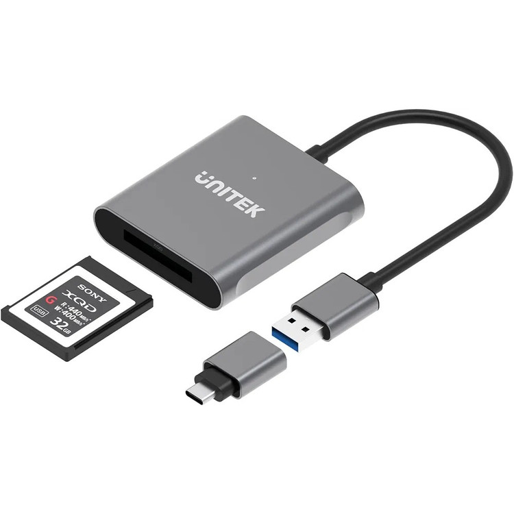 کارت خوان XQD، مبدل کارت حافظه یونیتک Unitek USB 3.1 Type A به XQDسازگار با کارت حافظه سونی، لکسار و نیکون