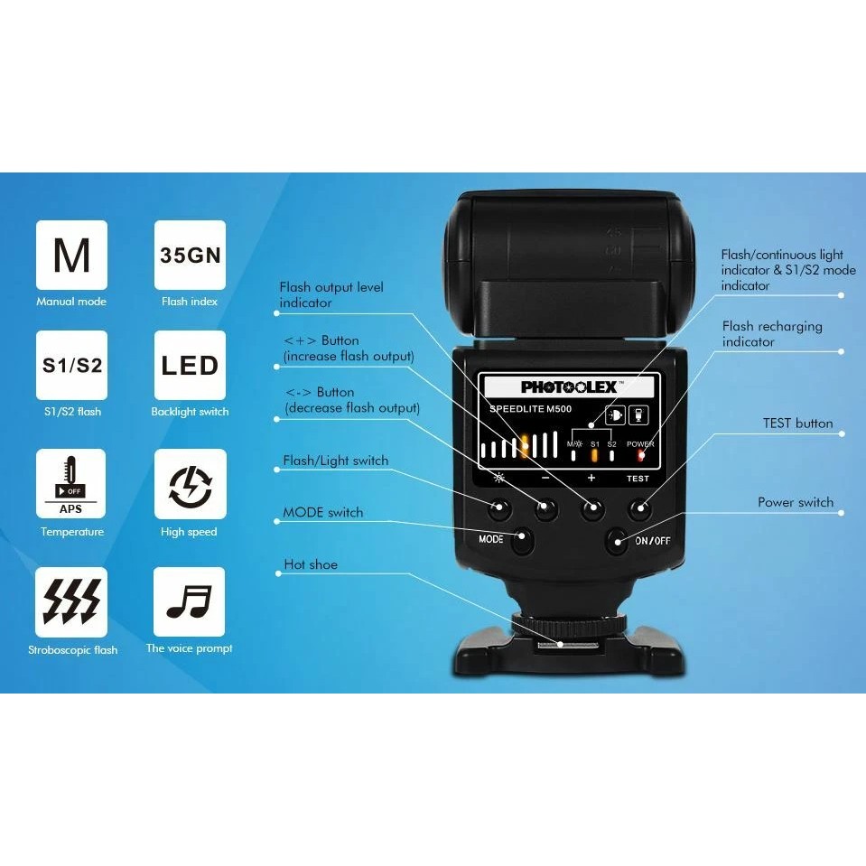 فلاش اسپیدلایت PHOTOOLEX M500برای کانن