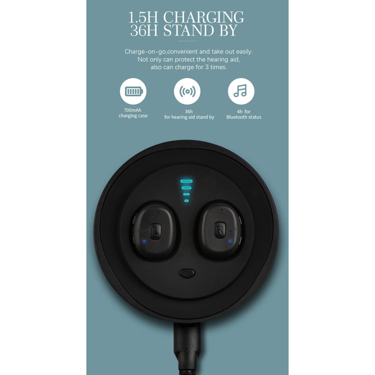 سمعک دیجیتال مینیJINGHAO قابل شارژ بلوتوثی برای اتصال به تلفن