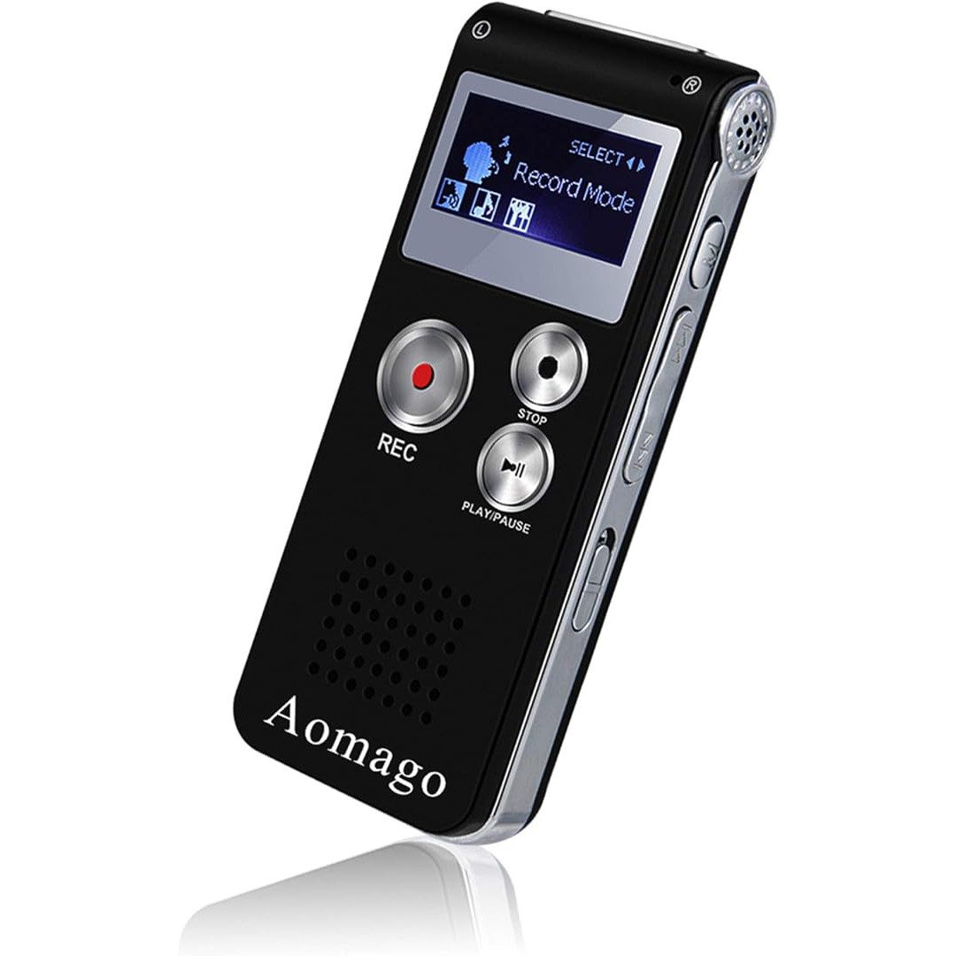 ضبط کننده صدا دیجیتال 64گیگ با قابلیت پخش MP3برندAomago