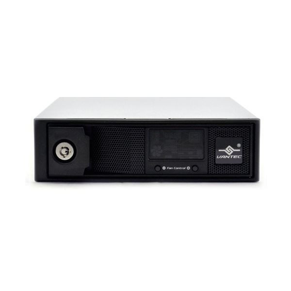 هارد دیسک SATA قابل جدا شدن آلومینیومی Vantec EZ Swap 4 اینچی بدون سینی با LCD و فن MRK-401ST-BK