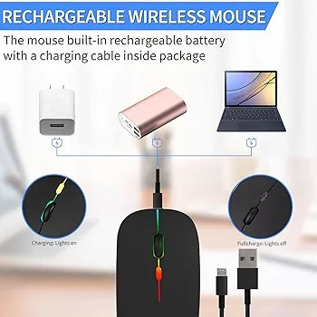 ماوس بی سیم همراه با 2عدد آداپتور USB AبهUSB C مدلSMRGBCD001