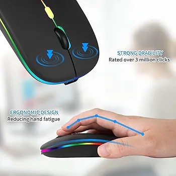 ماوس بی سیم همراه با 2عدد آداپتور USB AبهUSB C مدلSMRGBCD001
