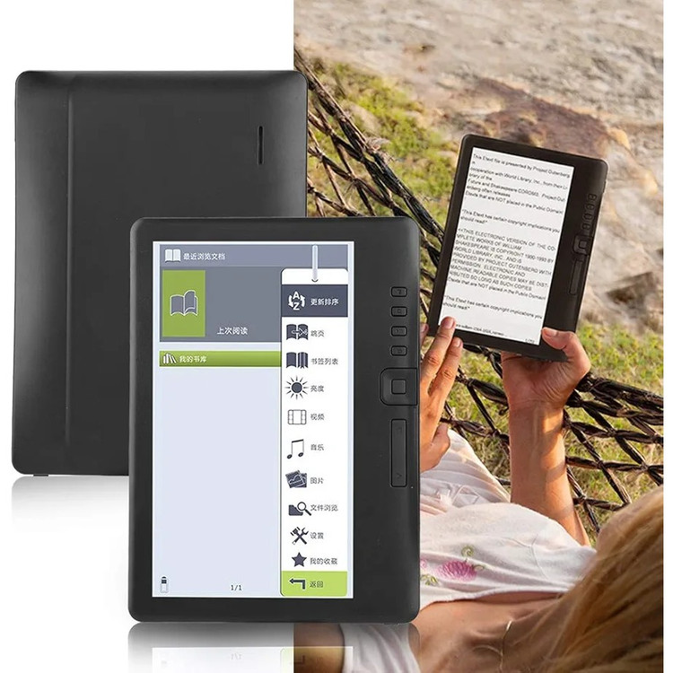 کتابخوان 7 اینچی BK7019 قابل حمل صفحهنمایش رنگارنگ بدنه یکپارچه ضد آب