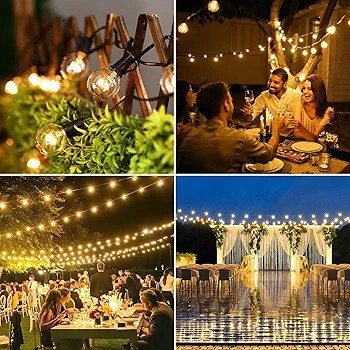 چراغ رشته ای 13عددی 8متر80سانت نشکن ضد آب برای فضای بازFIFlying