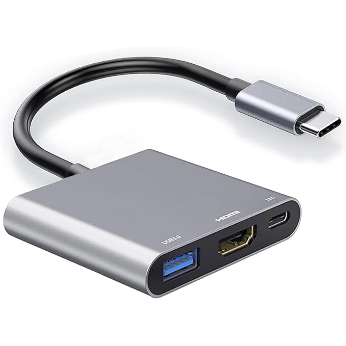 مبدل دیجیتال AV USB C با خروجی HDMI 4K 60Hz و پورت USB 3.0 و پورت شارژ سریع USB-C برای Apple MacBook Pro/Air 2016-2