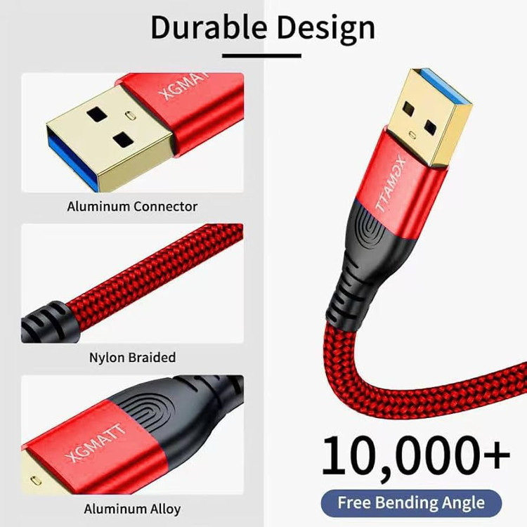 کابل USBبه USBسرعت انتقال5گیگابیت بر ثانیه نیم متری برندXGMATT