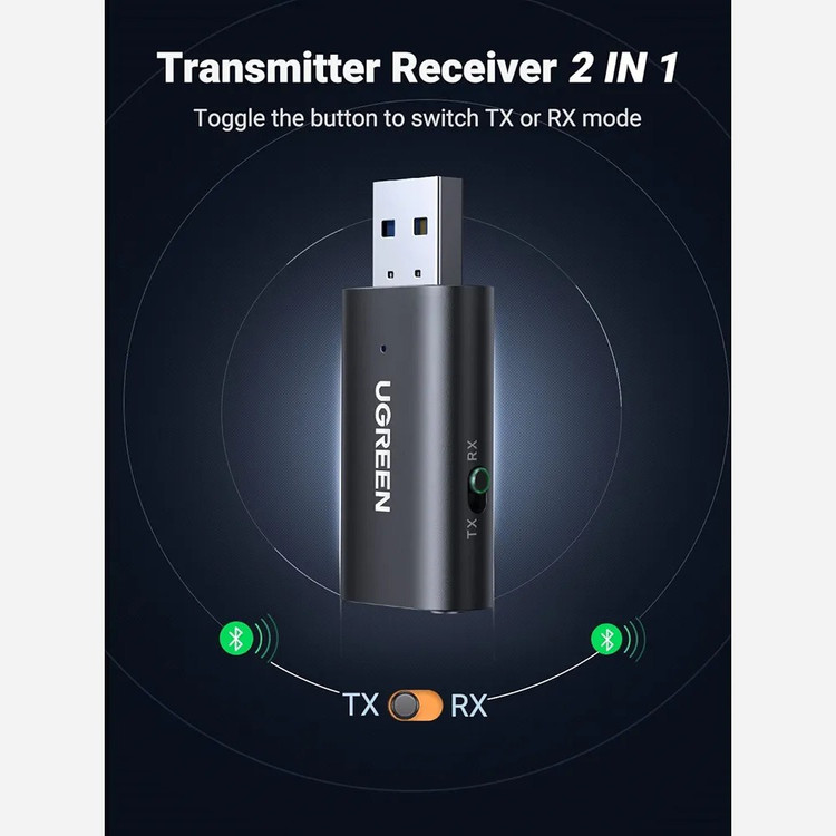 فرستنده و گیرنده صوتی بلوتوث یوگرین مدل CM523-60300