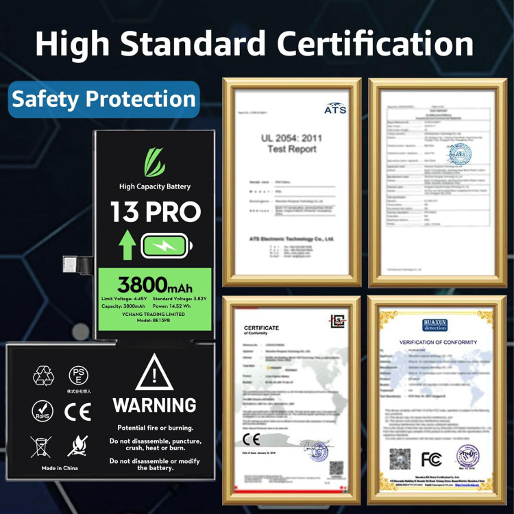 باتری آیفون 13پرو با ظرفیت3800میلی آمپر برندLL TRADER