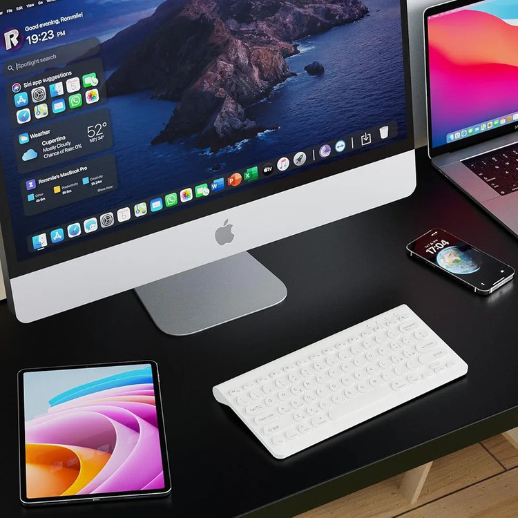 کیبورد بلوتوثی بی سیم با قابلیت اتصال به 3دستگاه برای کامپیوتر لپتاپ تلویزیون و موبایل مدلK817