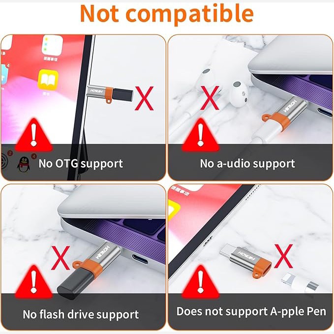 آداپتور مبدل لایتنینگ بهUSB-Cشارژ سریع 27واتPDانتقال داده 480مگابیت بر ثانیه برندHOWJIM بسته 2عددی