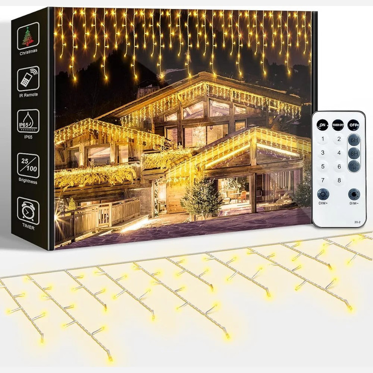 ریسه نوری کنترلی LEDضدآب قندیل شکل پری320چراغ تزئینی