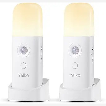 چراغ خواب شارژی سنسوری با قابلیت تنظیم نور YELKO بسته 2عددی
