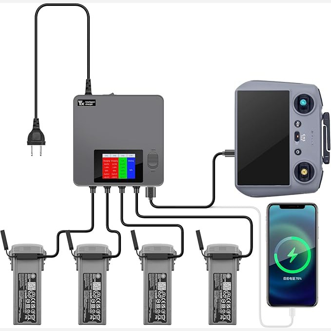 شارژر باطری و کنترل MINI3.4pro
