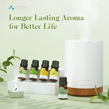 دستگاه بخوره و رطوبت ساز LEDبا 6عددعصاره گیاهی ضروری 4عددتایمر و 15طیف رنگی برندآساکوکی