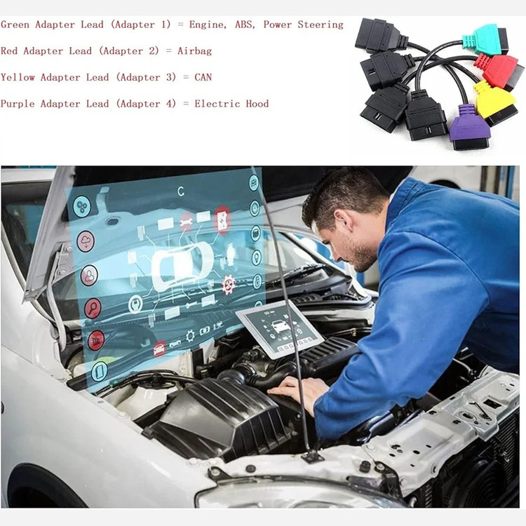 کابل عیب یابی اسکنECUبرندAlchiauto پک 4عددی