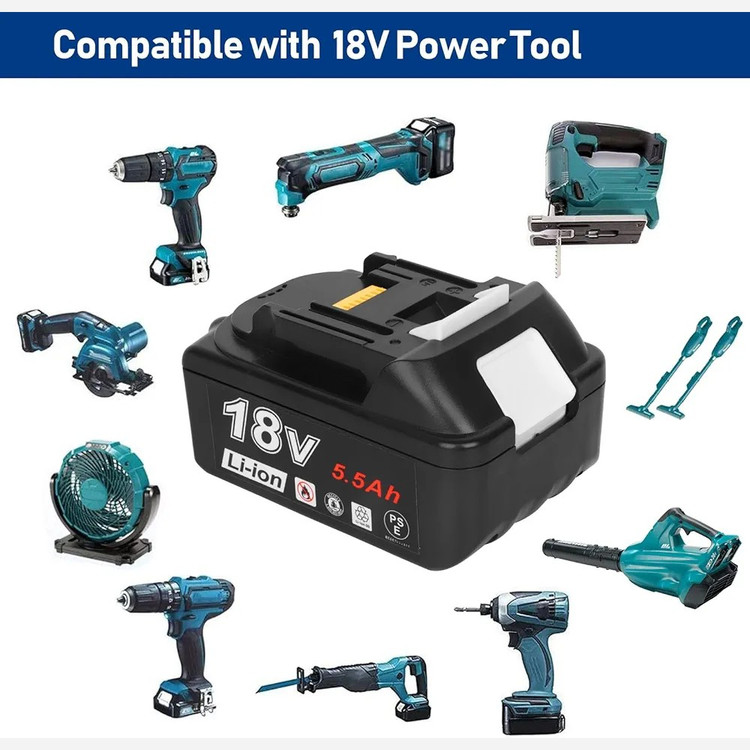 باطری ماکیتا پک4 عددی 18ولت 5.5آمپر برندAkkopowerمدلBL1850