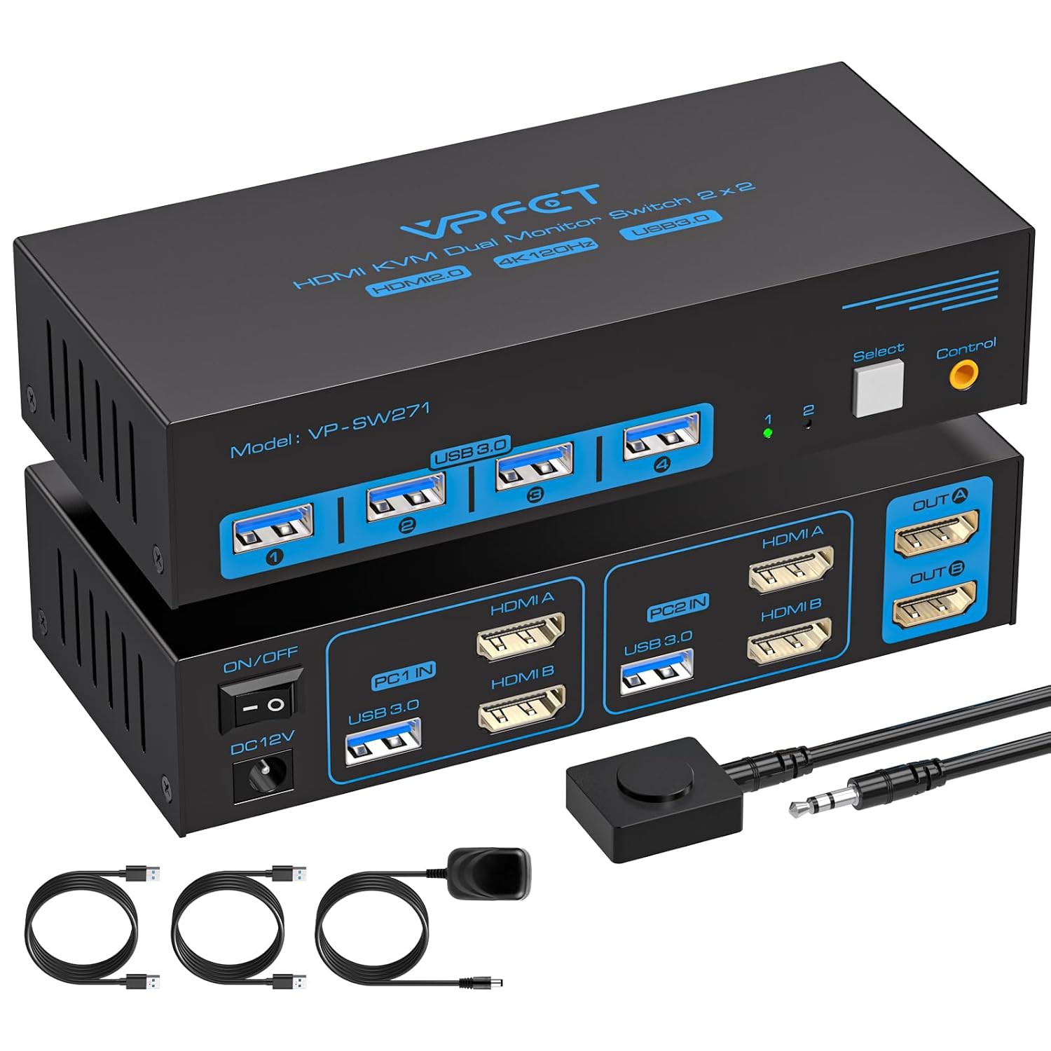 سوئیچ KVM برند VPFCTمدل4K.SW271